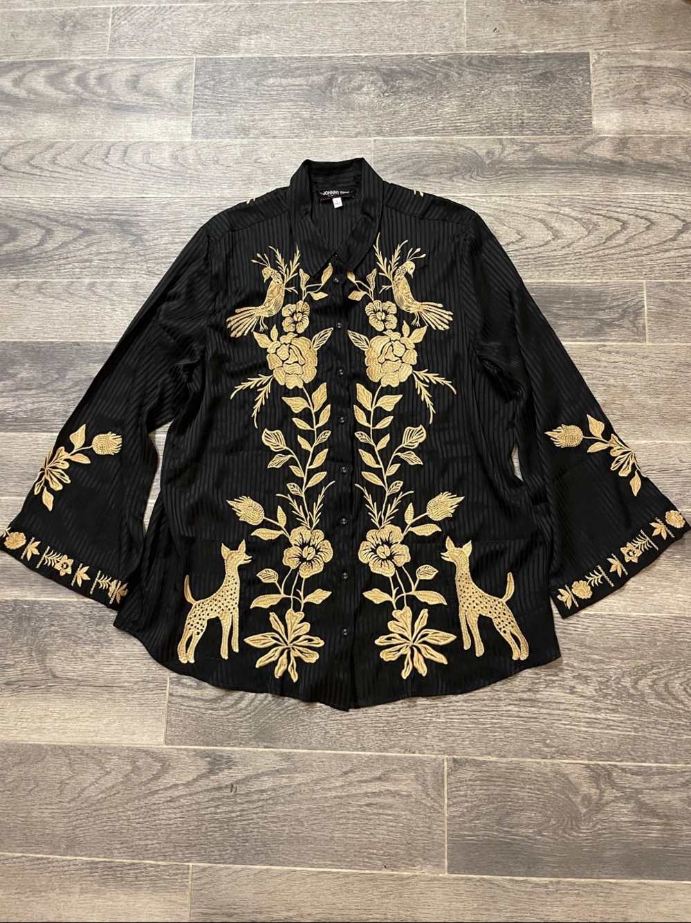 JOHNNY WAS Martina Kimono Sleeve Oversized Shirt - Picture 3 of 8